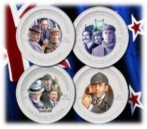 Картинки по запросу монетный двор новой зеландии выпустил монеты шерлок